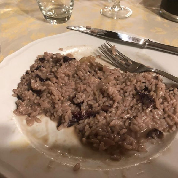 Beet risotto